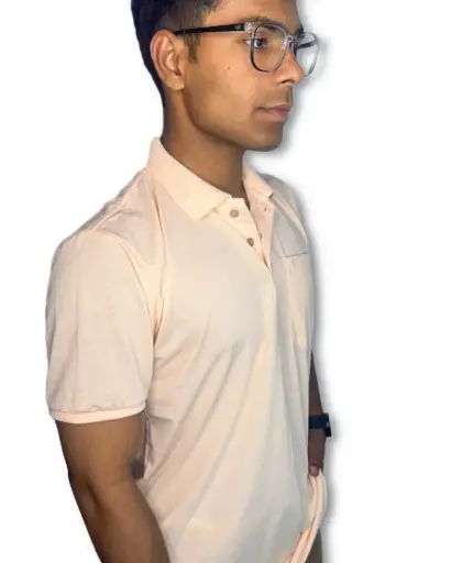 Premium Light Peach Polo T-Shirt – Modern Fit